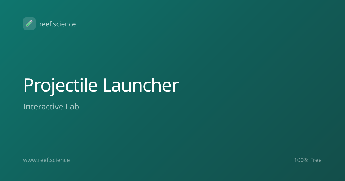 Projectile Launcher — Interactive Lab | reef.science | reef.science